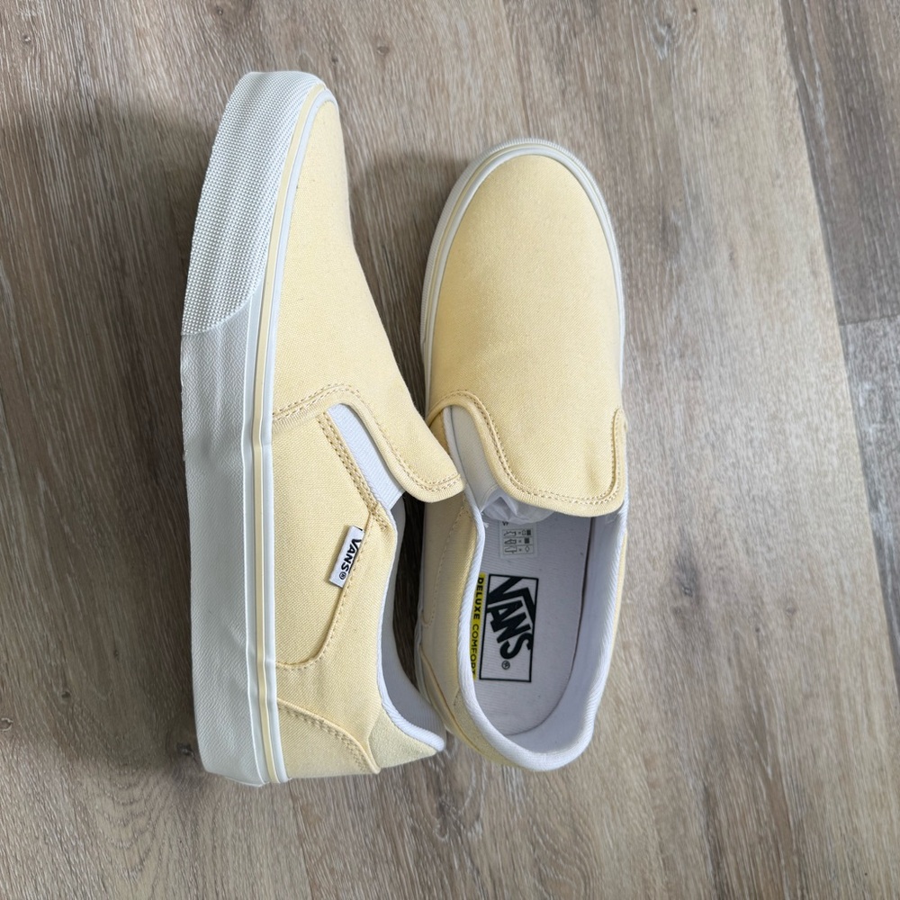 Vans Light Yellow Canvas Slip-Ons
